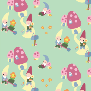 Garden Gnomes Surface Pattern
